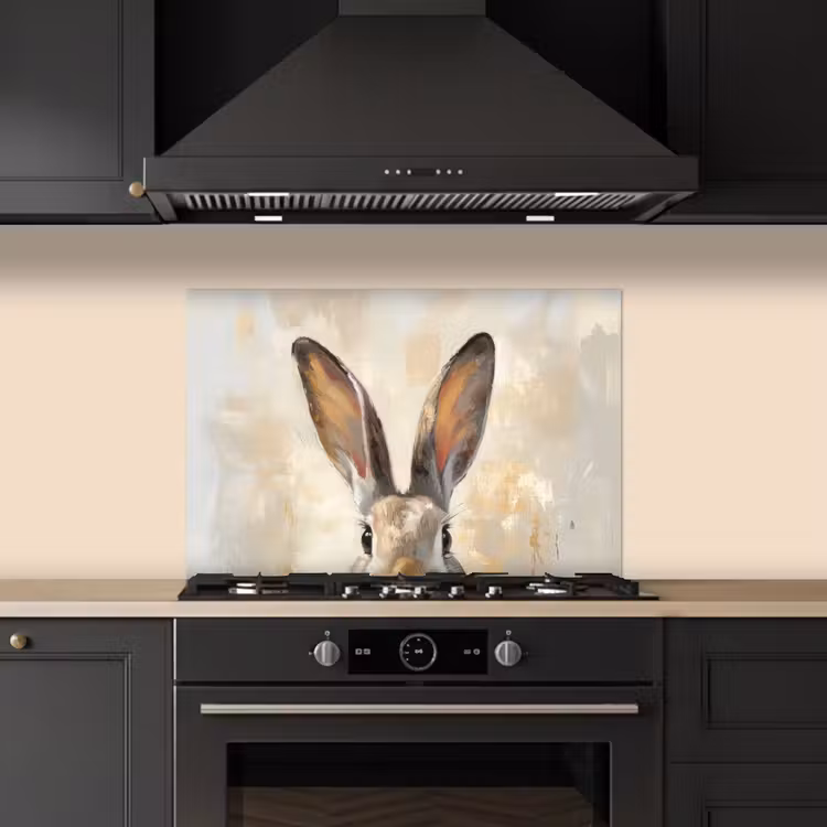 Spatscherm keuken - Haas - Oren - Bruin — 2
