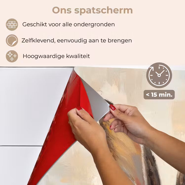 Spatscherm keuken - Haas - Oren - Bruin — 4