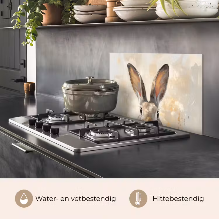 Spatscherm keuken - Haas - Oren - Bruin — 7