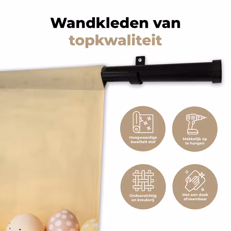 Wandkleed - Eieren - Konijn - Pasteltinten — 3