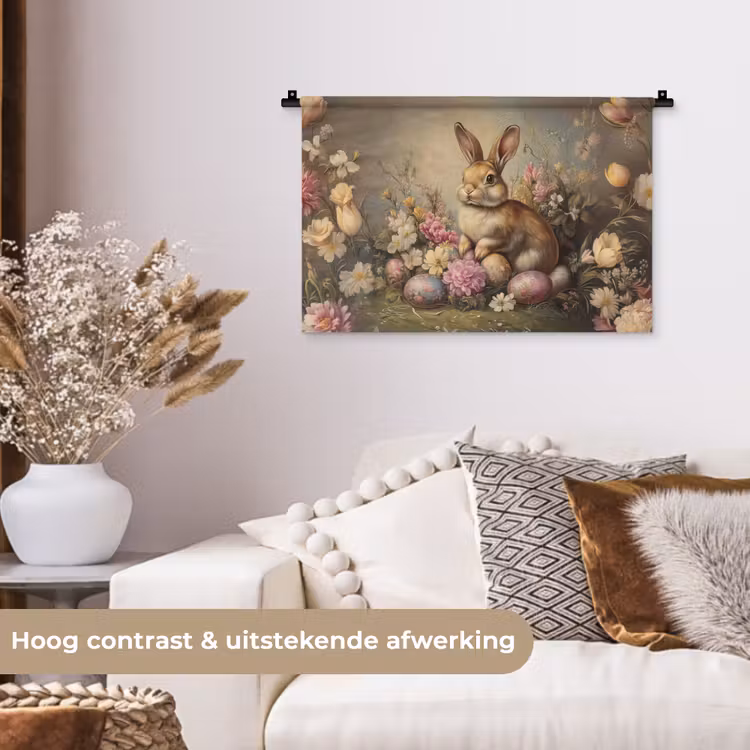 Wandkleed - Haas - Stilleven - Bloemen — 4