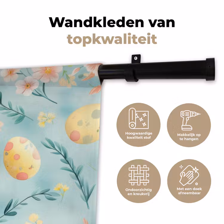 Wandkleed - Konijn - Eieren - Takjes — 3