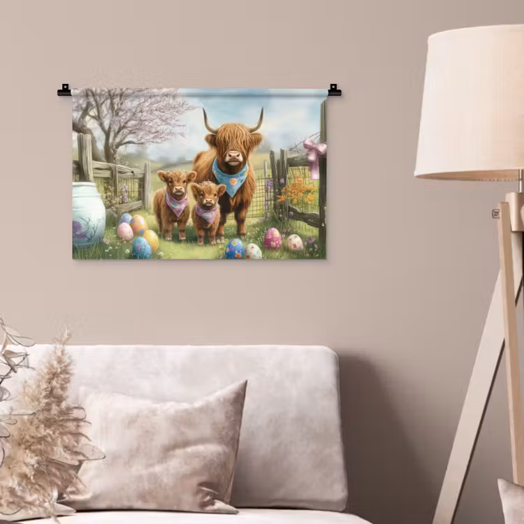 Wandkleed - Schotsehooglanders - Paaseieren - Lente — 2