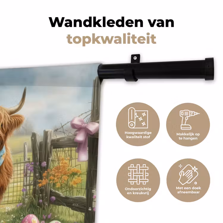 Wandkleed - Schotsehooglanders - Paaseieren - Lente — 3