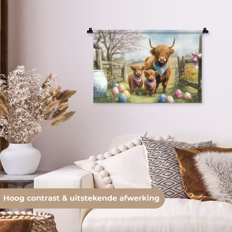 Wandkleed - Schotsehooglanders - Paaseieren - Lente — 4