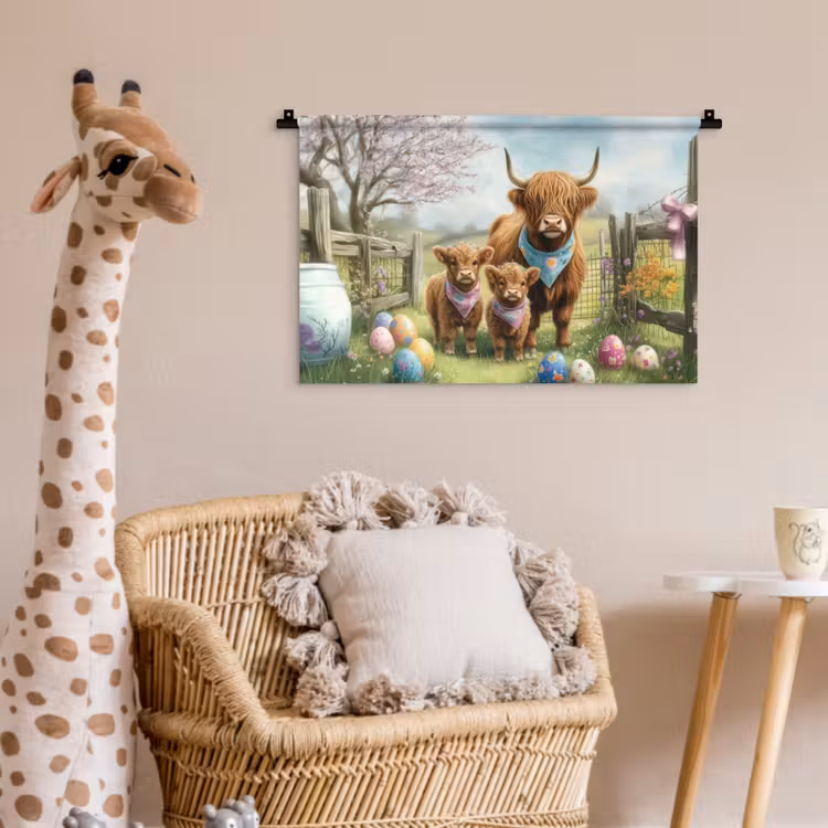 Wandkleed - Schotsehooglanders - Paaseieren - Lente — 5