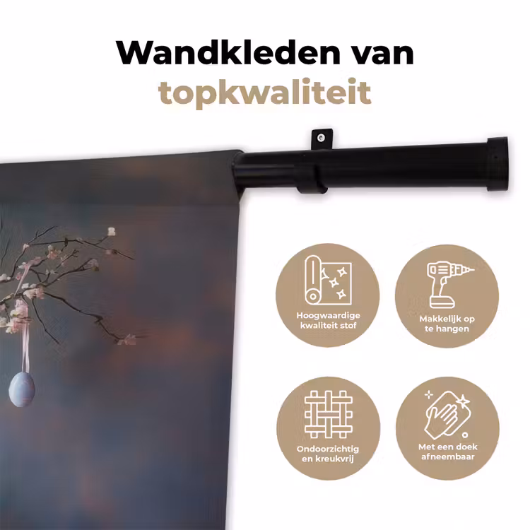 Wandkleed - Stilleven - Vaas - Paastak — 3