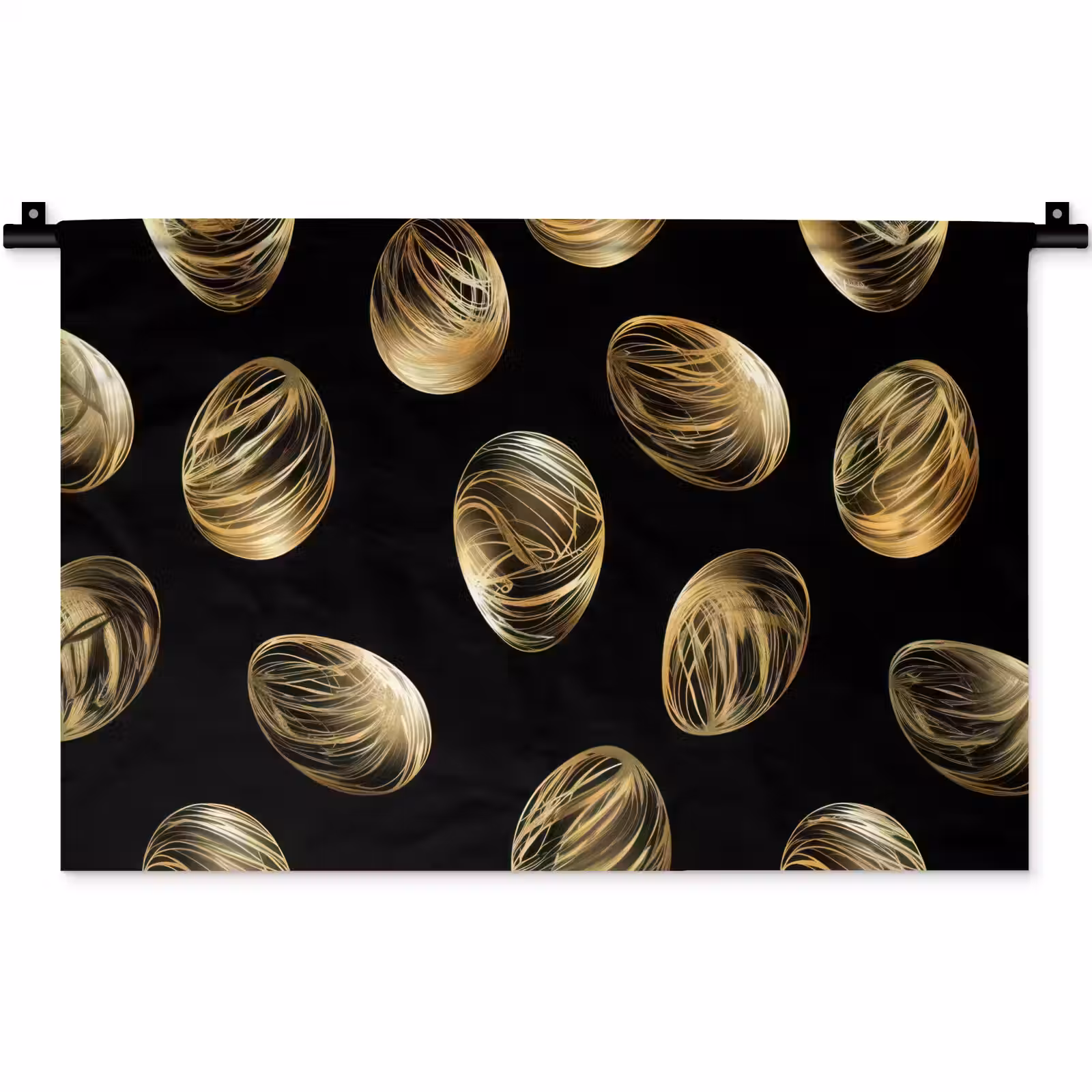 Wandkleed - Eieren - Goud - Patroon — 1