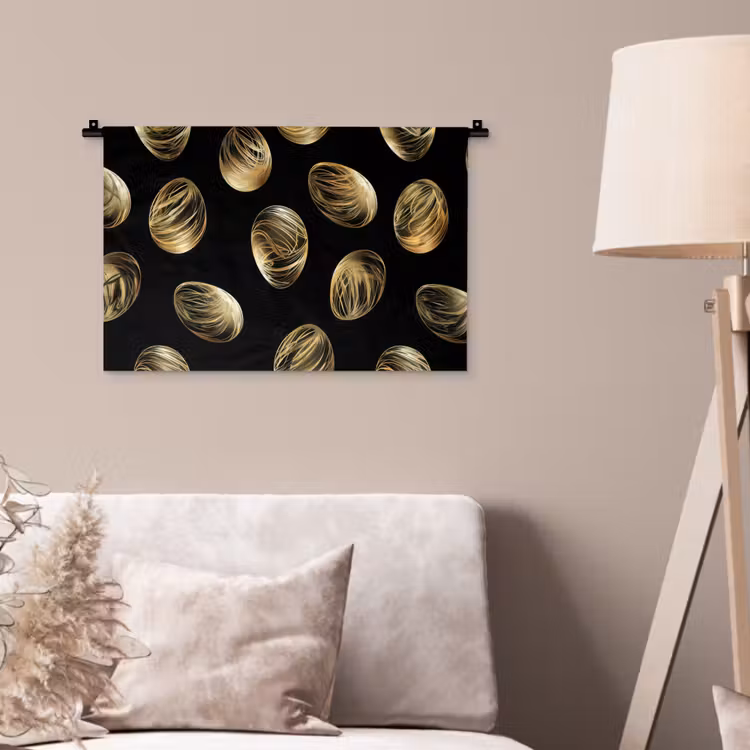 Wandkleed - Eieren - Goud - Patroon — 2