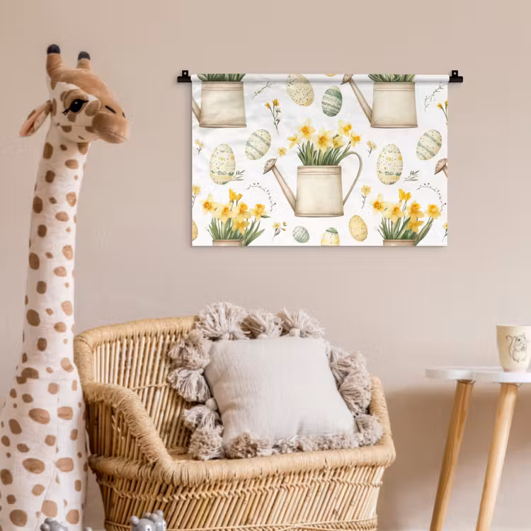 Wandkleed - Gieter - Bloemen - Eieren — 5