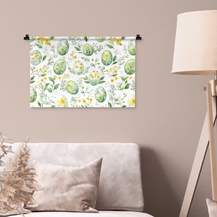 Wandkleed - Patroon - Groen - Eieren — 2
