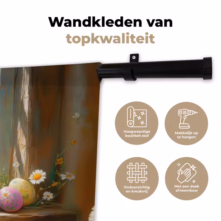 Wandkleed - Kuiken - Raam - Paaseieren — 3