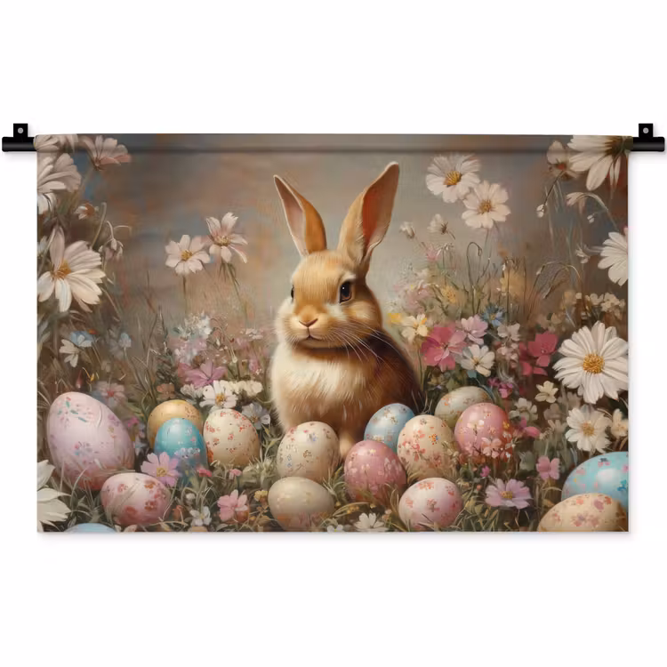 Wandkleed - Paashaas - Lente - Paaseieren — 1