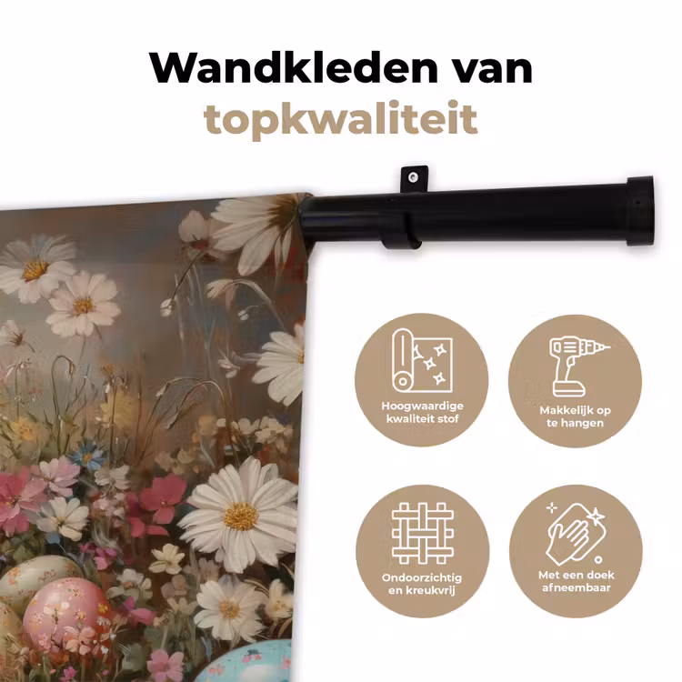 Wandkleed - Paashaas - Lente - Paaseieren — 3