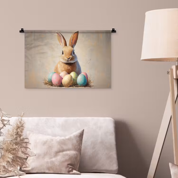 Wandkleed - Paashaas - Pastel - Eieren — 2