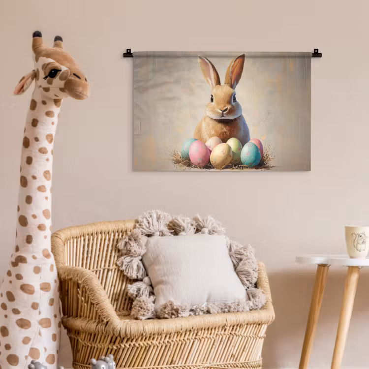 Wandkleed - Paashaas - Pastel - Eieren — 5