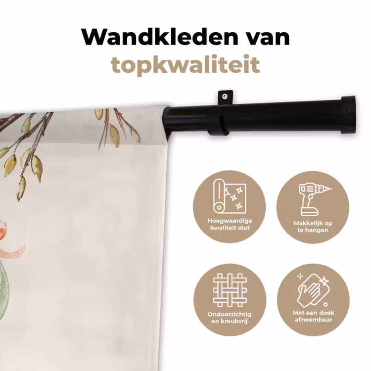 Wandkleed - Paastak - Strikje - Eieren — 3