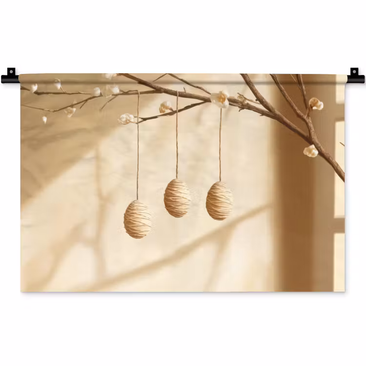 Wandkleed - Beige - Paastak - Eieren — 1