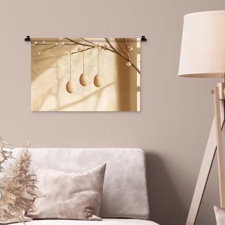 Wandkleed - Beige - Paastak - Eieren — 2