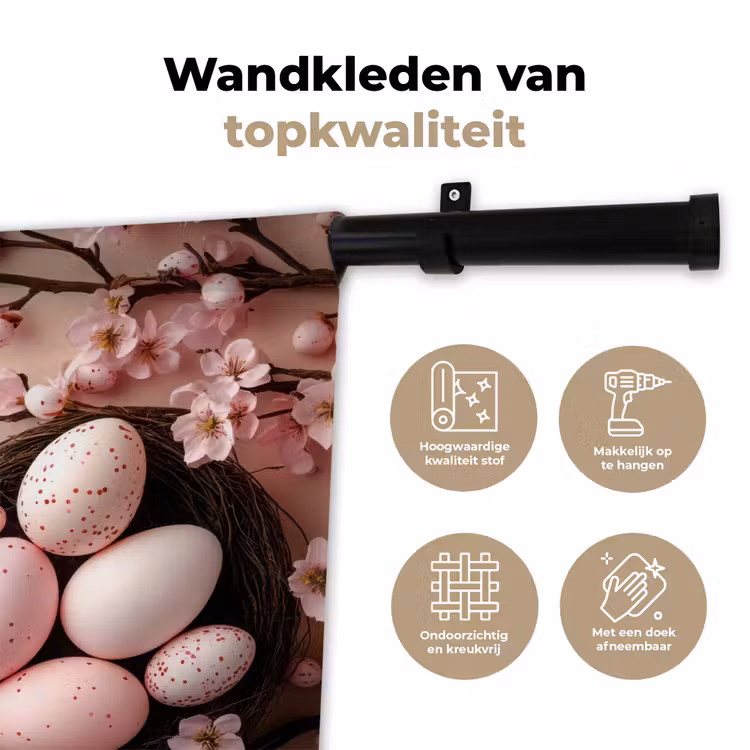 Wandkleed - Roze - Bloesems - Eieren — 3