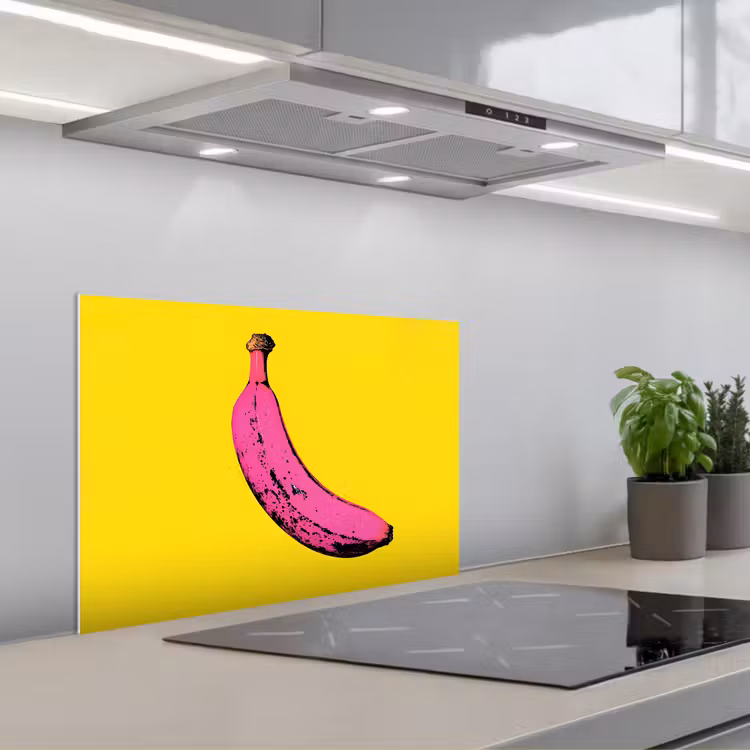 Spatscherm keuken - Banaan - Grafisch - Geel — 5