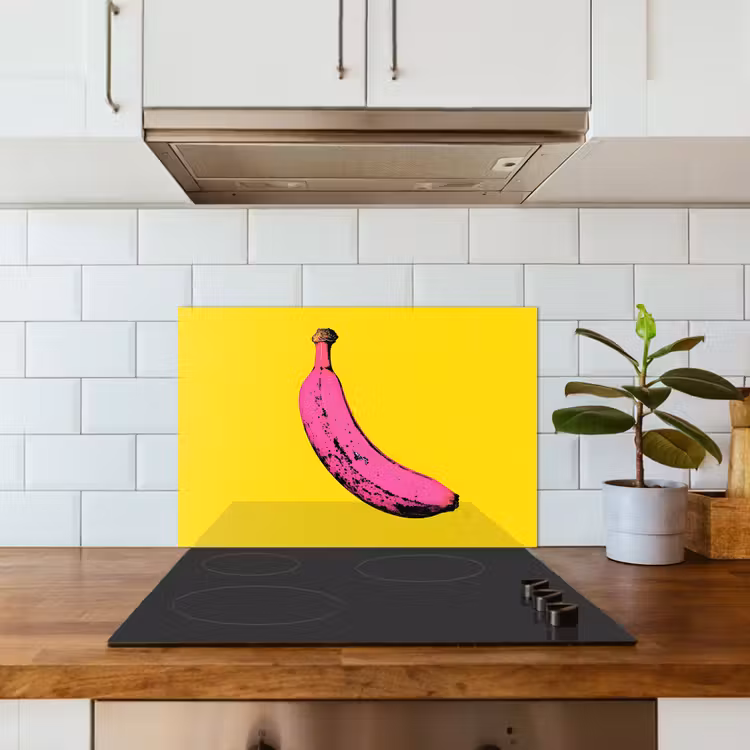 Spatscherm keuken - Banaan - Grafisch - Geel — 6