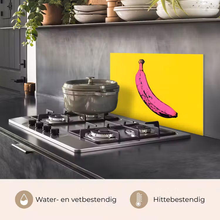 Spatscherm keuken - Banaan - Grafisch - Geel — 7