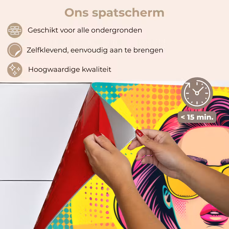 Spatscherm keuken - Zonnebril - Vrouw - Zonnig - Geel — 4