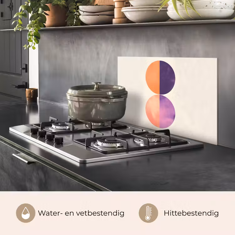 Spatscherm keuken - Abstract - Cirkels - Paars — 7