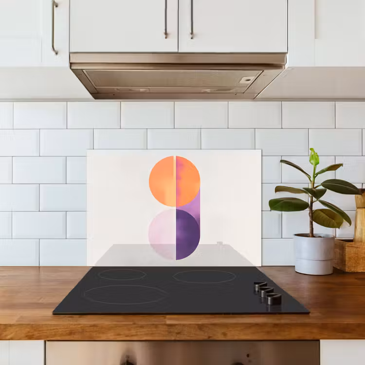 Spatscherm keuken - Cirkels - Abstract - Paars — 6