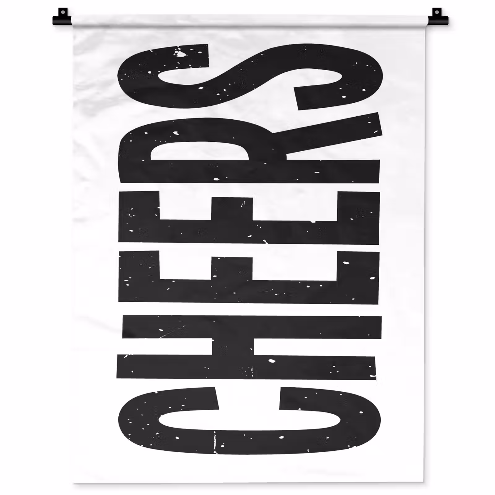 Wandkleed - Retro - Cheers - Zwart - Decoratie — 1