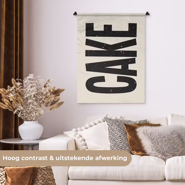 Wandkleed - Beige - Japandi - Cake - Decoratie — 5