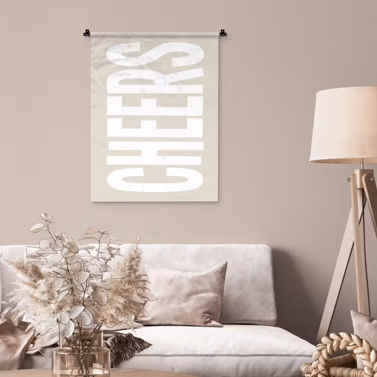 Wandkleed - Cheers - Feest - Japandi - Vintage — 2