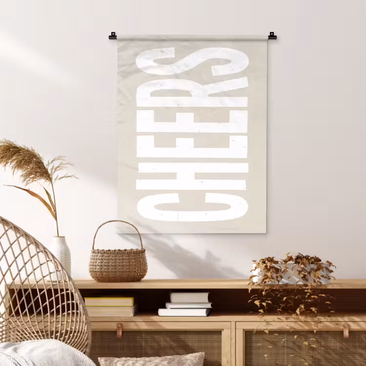 Wandkleed - Cheers - Feest - Japandi - Vintage — 4