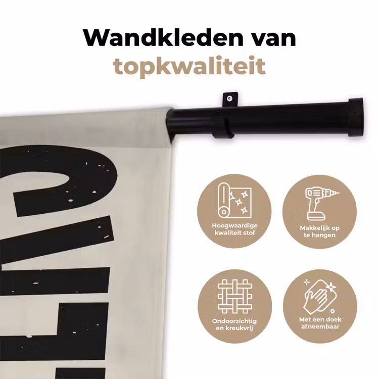 Wandkleed - Cheers - Japandi - Zwart - Letters — 3