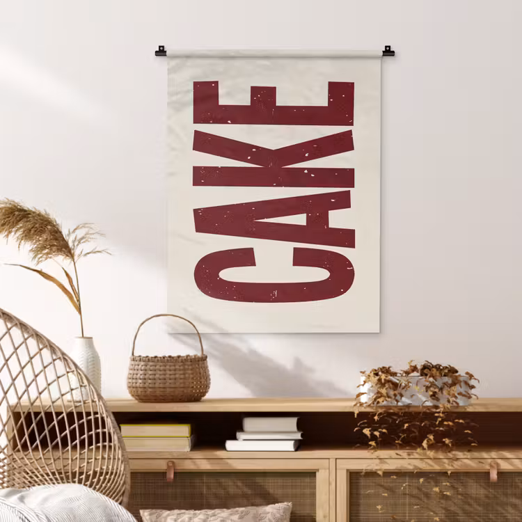 Wandkleed - Red - Cake - Decoratie - Eten — 4