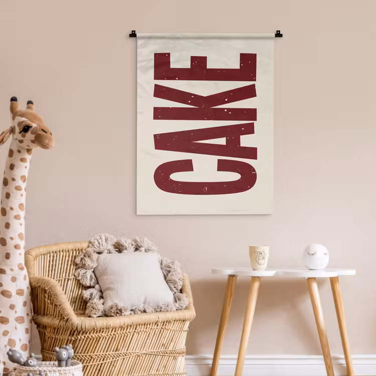 Wandkleed - Red - Cake - Decoratie - Eten — 6