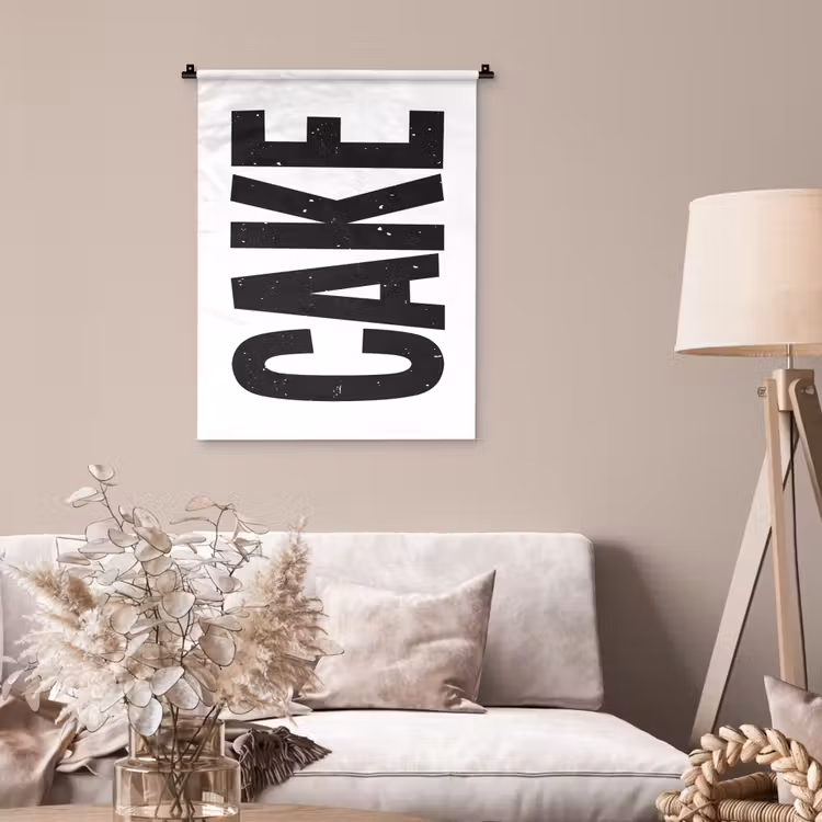 Wandkleed - Zwart - Cake - Eten - Decoratie — 2