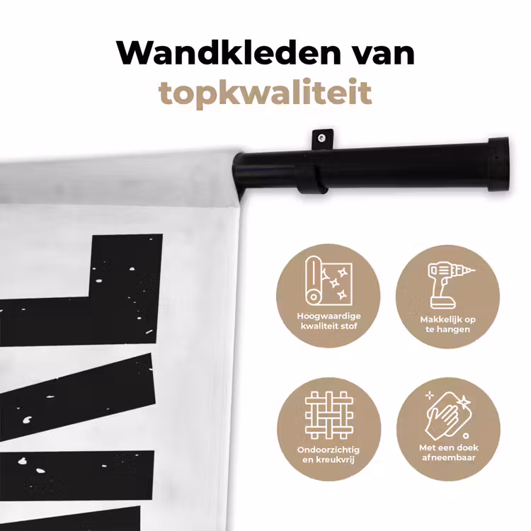 Wandkleed - Zwart - Cake - Eten - Decoratie — 3