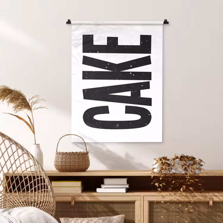 Wandkleed - Zwart - Cake - Eten - Decoratie — 4