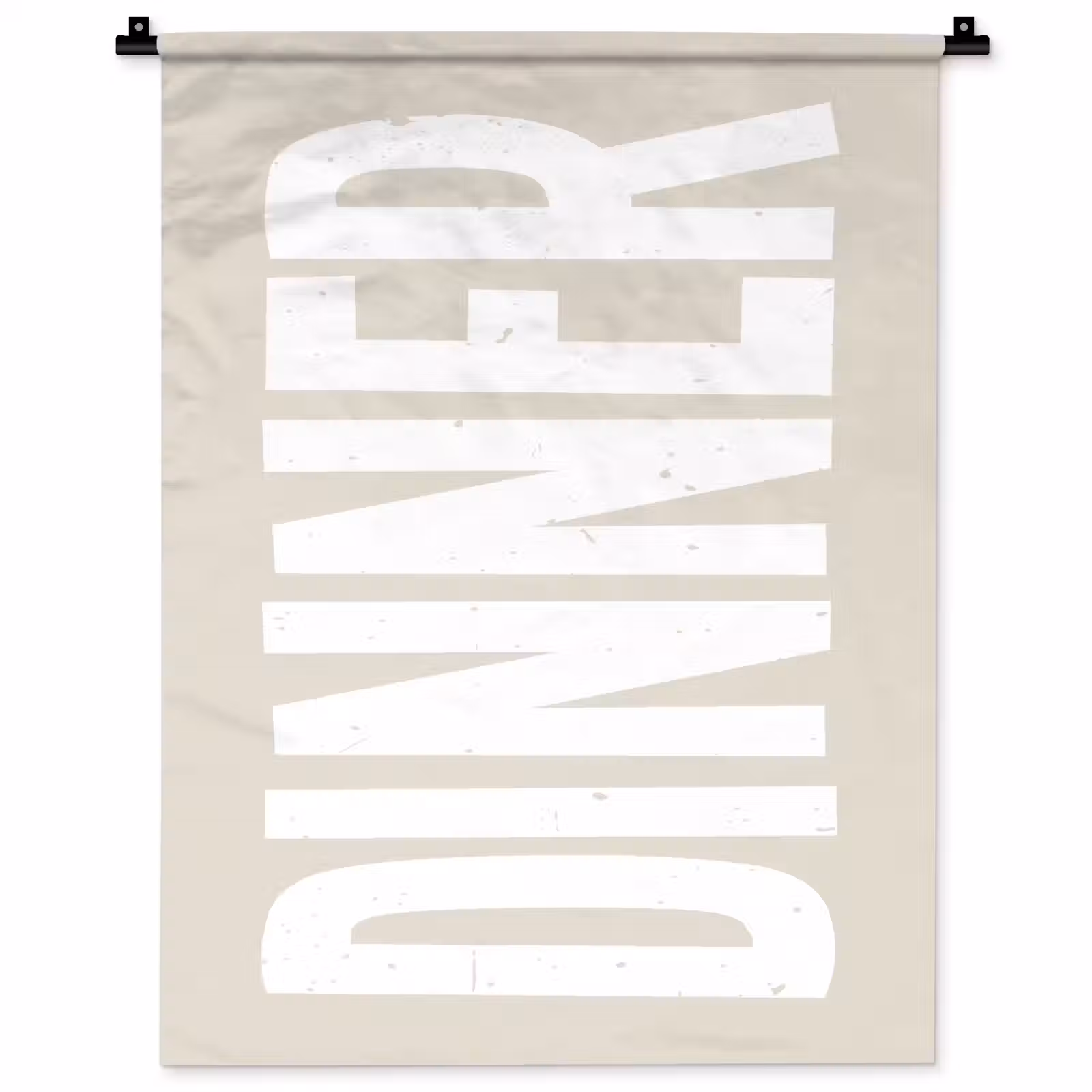 Wandkleed - Vintage - Beige - Japandi - Wit — 1
