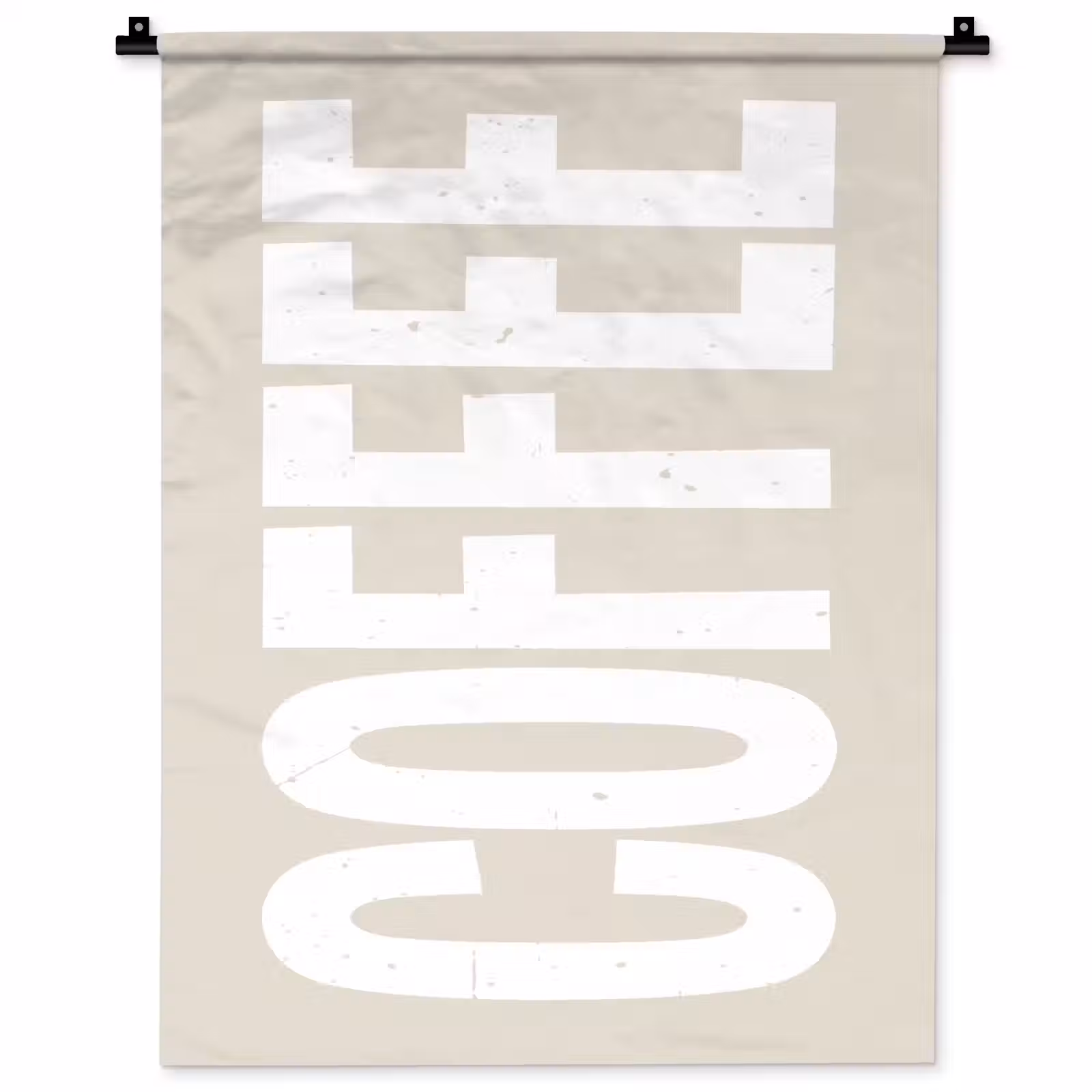 Wandkleed - Wit - Koffie - Vintage - Decoratie — 1