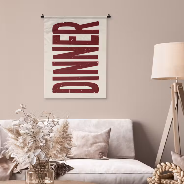 Wandkleed - Eten - Decoratie - Rood - Vintage — 2