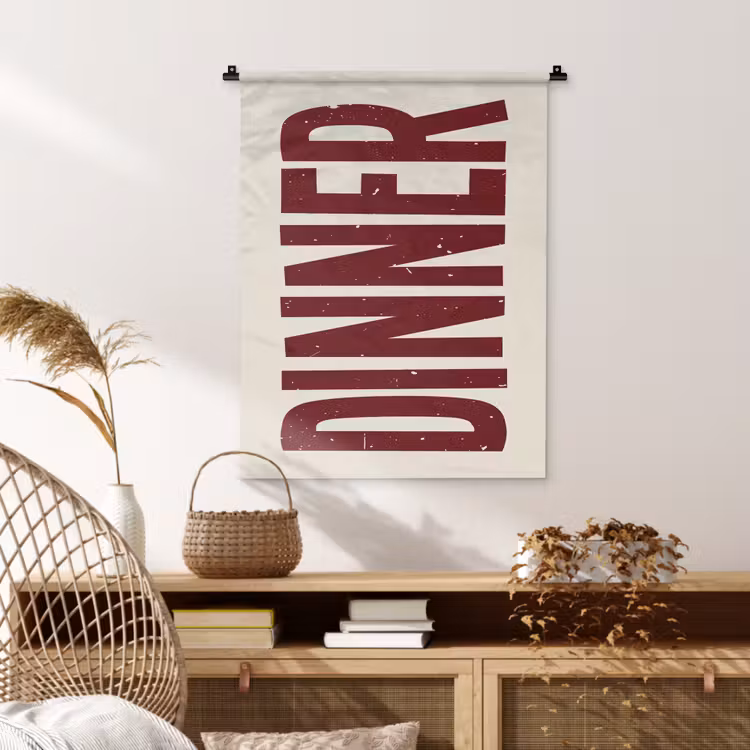 Wandkleed - Eten - Decoratie - Rood - Vintage — 4