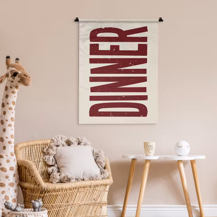 Wandkleed - Eten - Decoratie - Rood - Vintage — 6