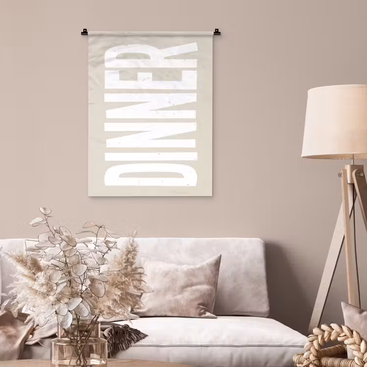 Wandkleed - Vintage - Beige - Japandi - Wit — 2