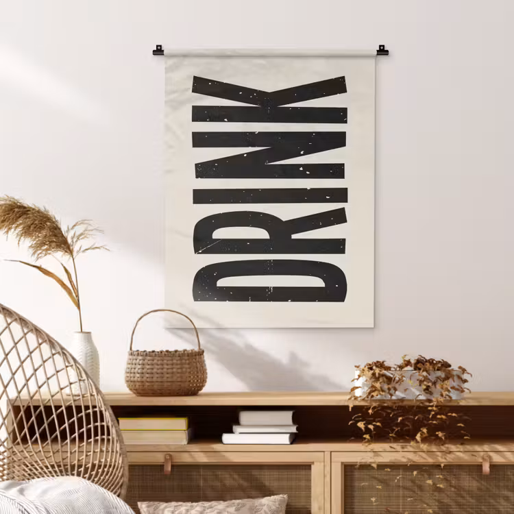 Wandkleed - Vintage - Zwart - Decoratie - Japandi — 4