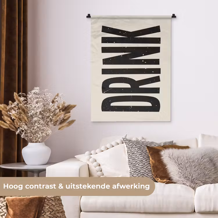 Wandkleed - Vintage - Zwart - Decoratie - Japandi — 5