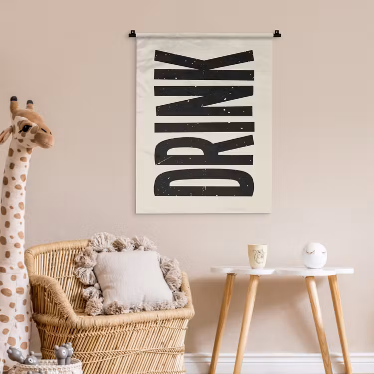 Wandkleed - Vintage - Zwart - Decoratie - Japandi — 6