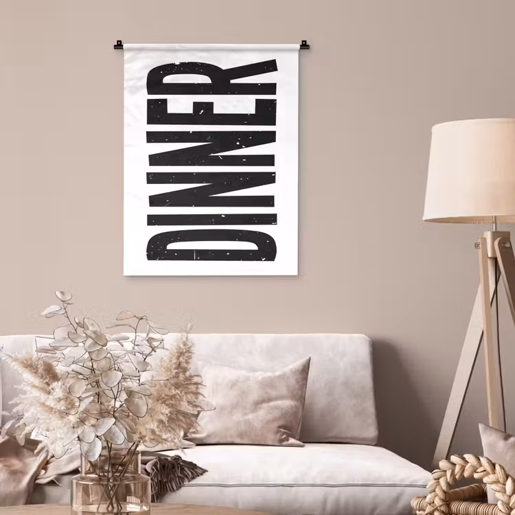 Wandkleed - Zwart - Decoratie - Vintage - Eten — 2